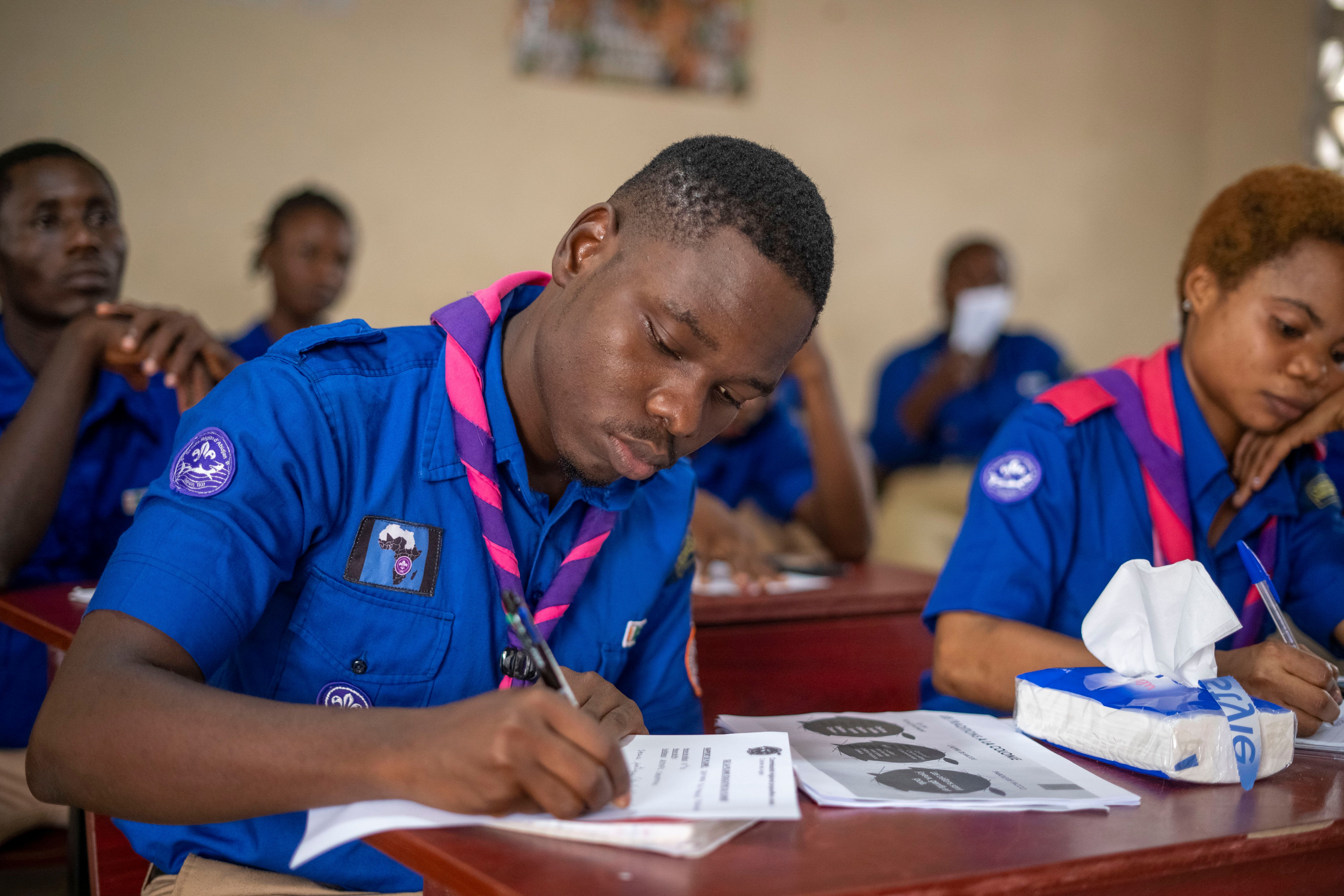 Étudiants africains heureux de leurs résultats